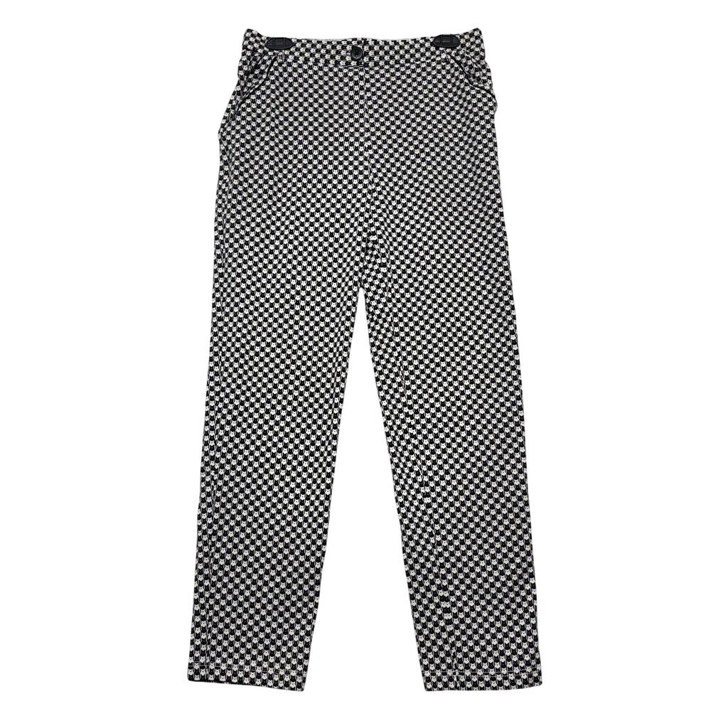 Betabrand Dress Yoga Pants Womens Large Catstooth Cat Print Tapered